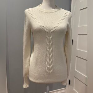 Talbots Cream cream soft crewneck Elegant  Sweater Size S petite